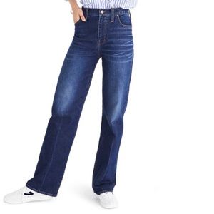 Madewell Wide Leg High Waisted Jeans Dorset Wash